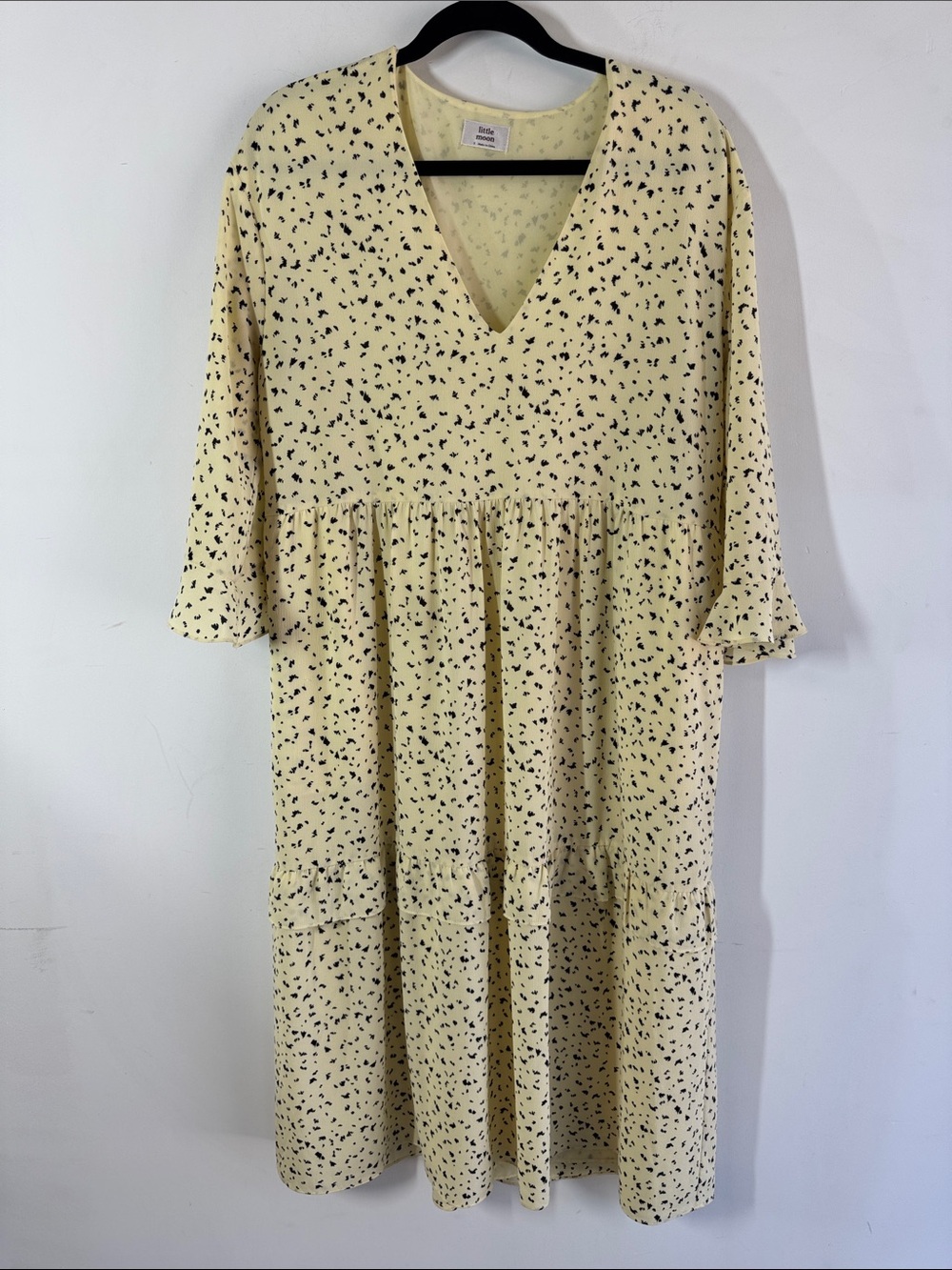 Aritzia Little Moon Midi Dress Yellow Floral Size S Romantic Cottagecore Boho